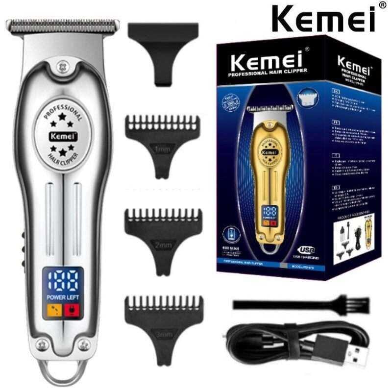 Picture of Electric Gold Silver Color Hair Trimmer Kemei Km-678 - Trimmer For Men Gold