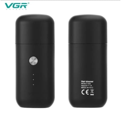 Picture of VGR V-932 zero cutting machine rechargeable cordless beard shaver electric travel mini model hair trimmer for men Black