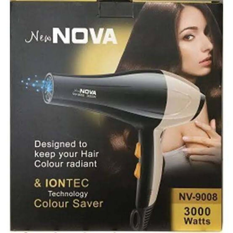 Picture of Nova Professional Hair Dryer 3000 Watt With Temperature Nv-9008 Black