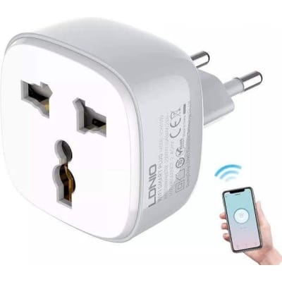Picture of LDNIO SCW1050 WiFi High Power Smart Power Plug USB Universal Multi Smart Office Socket Board Power Extension Board Smart Switch White