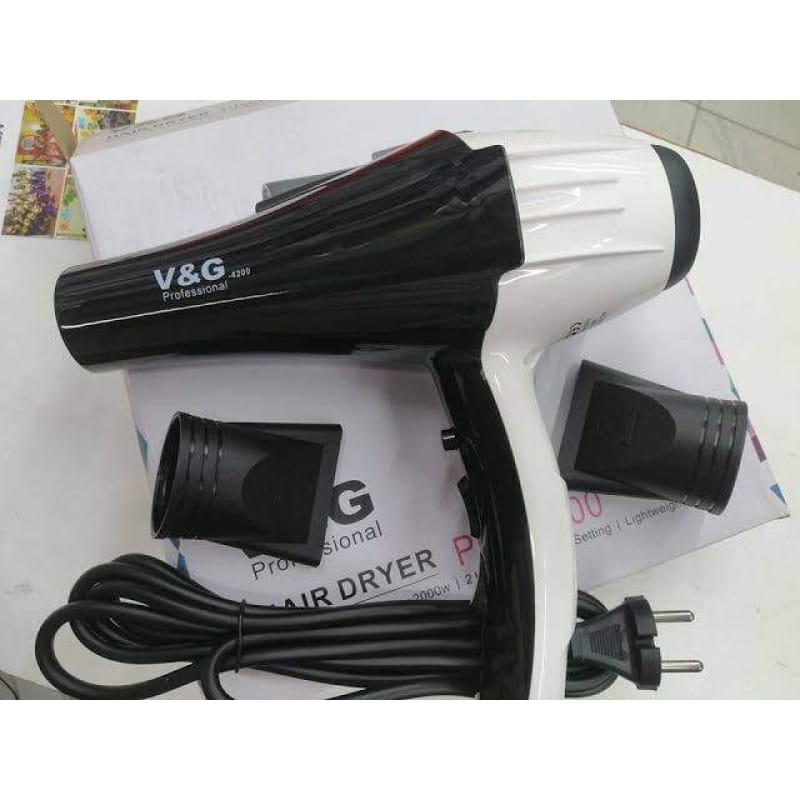 Picture of V&G Professinal Hair Dryer Pro 4200  3 Mode Hot ,cold, normal Black
