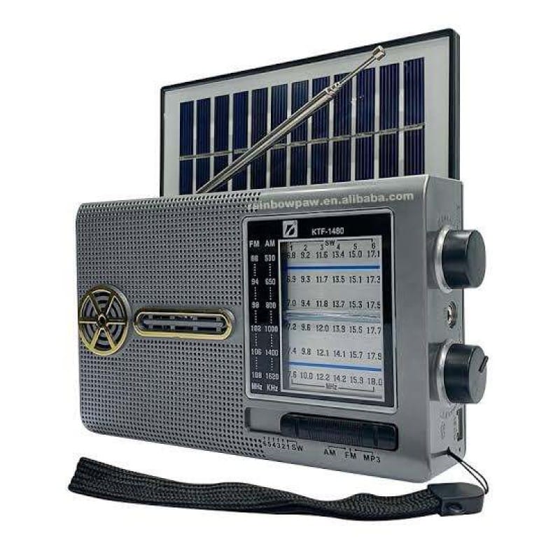 Picture of KBroad KTF-1480 is a highly versatile, retro-style portable solar radio and Bluetooth speaker Multicolor