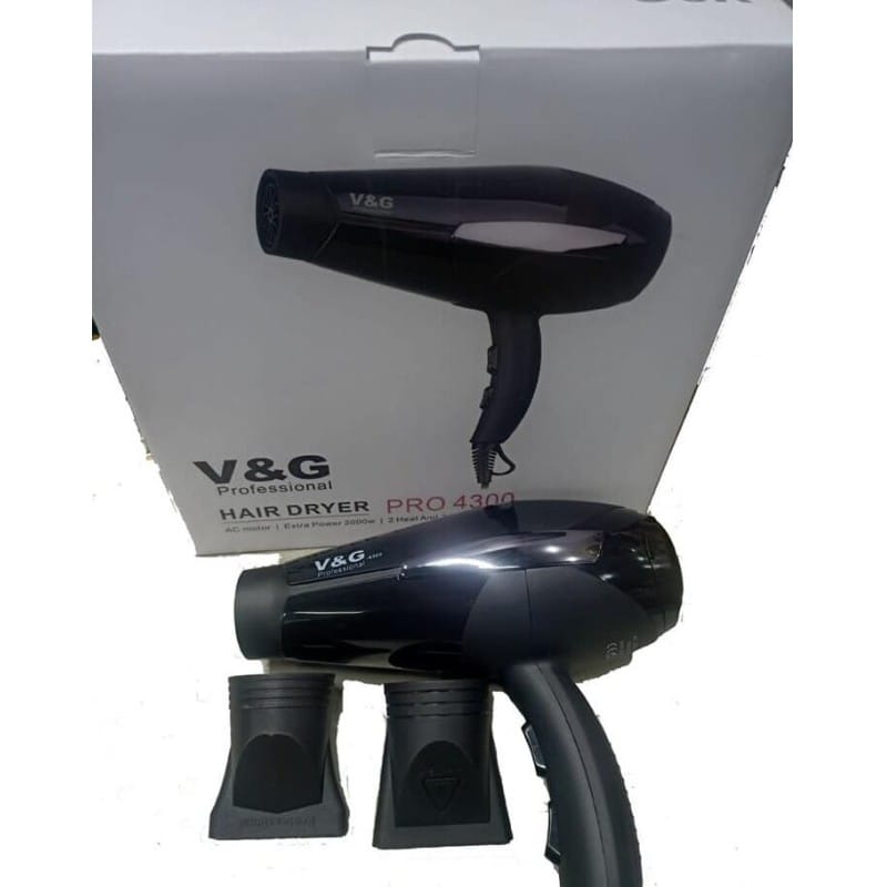 Picture of V&G Professional Hair Dryer Pro4300 Ac Motor Extra Power 2000W Black