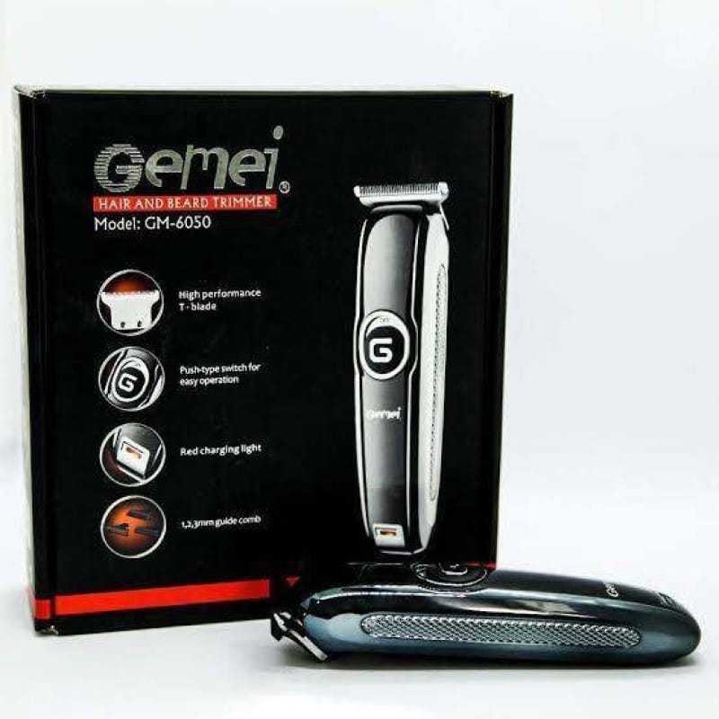 Picture of Geemy GM-6050 Professional Hair & Beard Trimmer for Men & Women (Black) Black