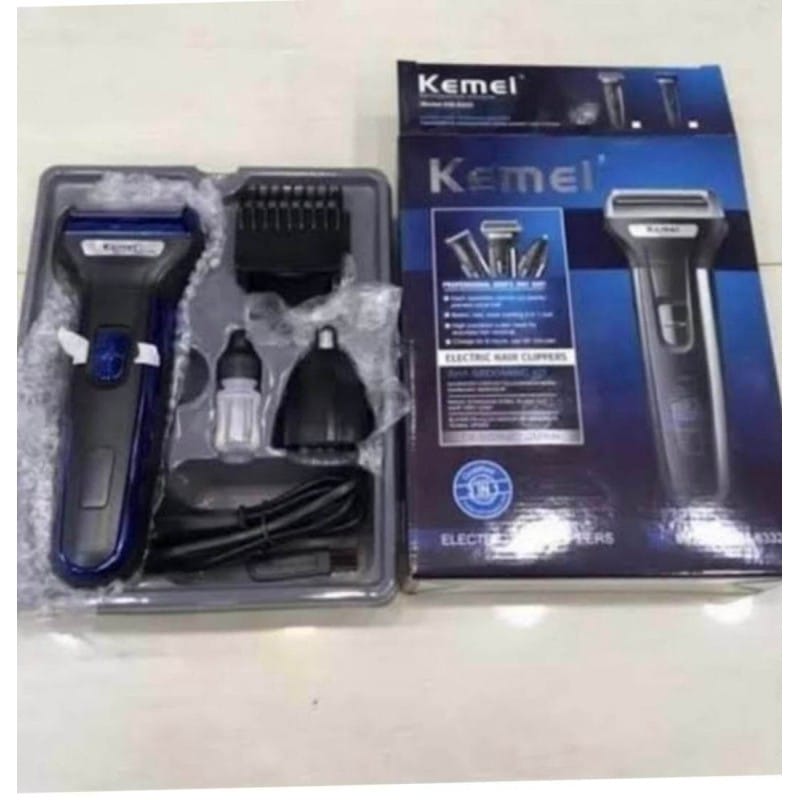 Picture of Kemei KM-6330 3 in 1 Professional Hair Trimmer Super Grooming Kit Shaver Clipper Nose Trimmer Black