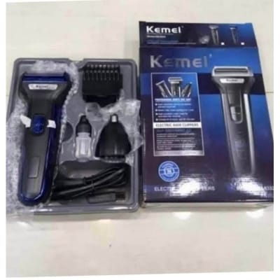 Picture of Kemei KM-6330 3 in 1 Professional Hair Trimmer Super Grooming Kit Shaver Clipper Nose Trimmer Black