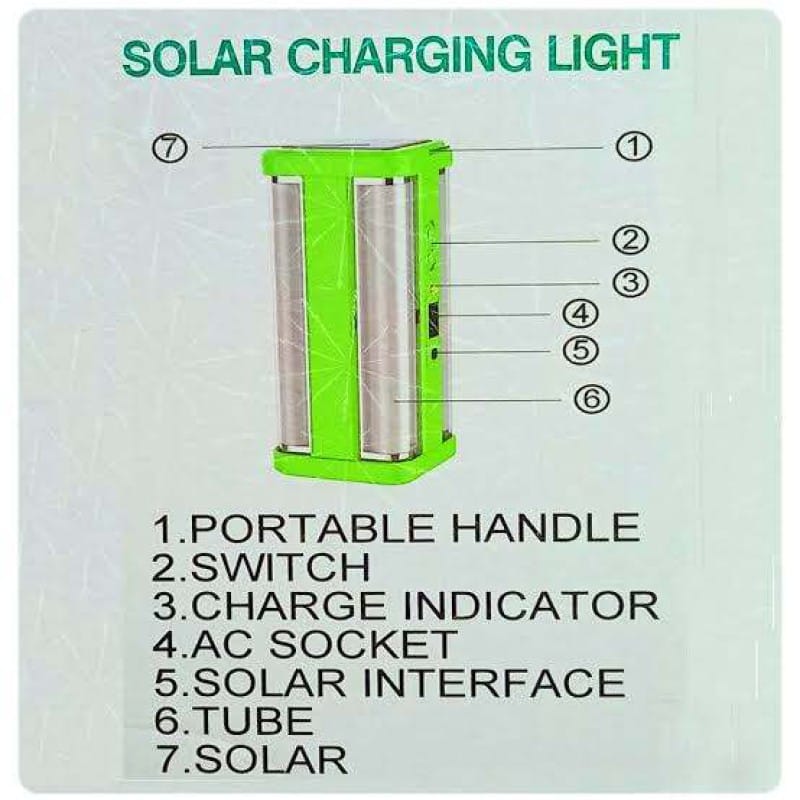 Picture of JOYKALY YG-8002S Rechargeable Solar Charging Dual Mode 4 LED Bulb Portable Flashlight / Lamp Multicolor