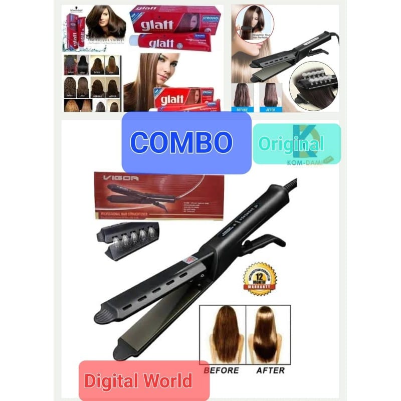 Picture of Combo VIGOR V-908 Fast Hair Straightener + GLATT Hair Straightener Cream