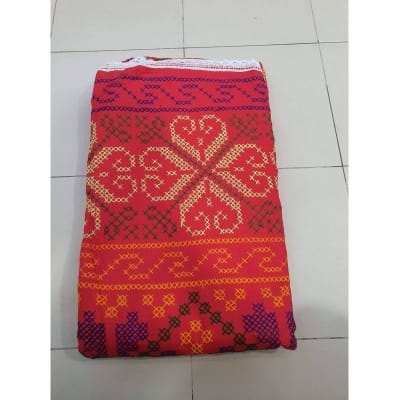 Picture of Beautiful Hand Made  (90"-80")Cotton Nokshi Katha - (RED) Red