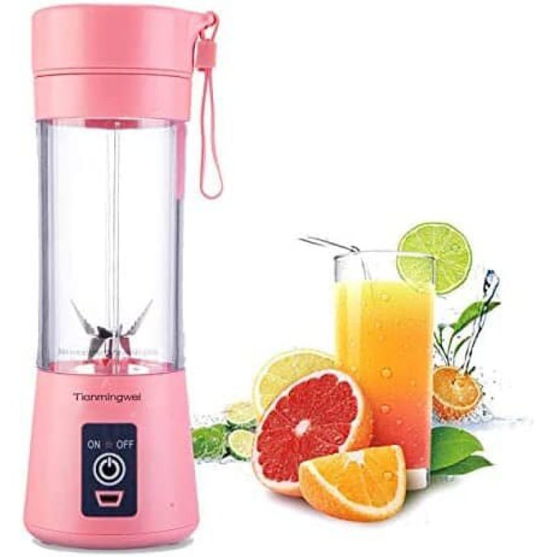 Picture of Portable Mini Electric Blender Juicer Mixer 380ml USB Rechargeable Blush Pink