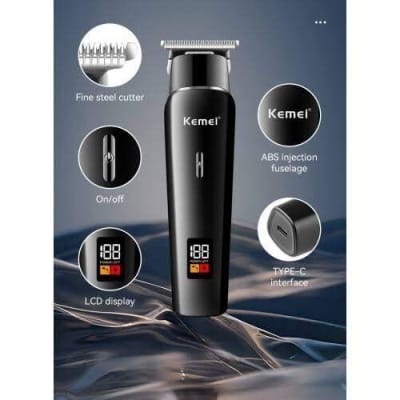 Picture of Kemei KM 1113 Professional Hair Clipper Rechargeable Beard Trimmer Hair Cutting Machine Electric Shaver For Body Safety Razor 