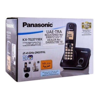 Picture of Panasonic KX-TG3711BX 1.8" LCD Screen Digital 2.4 GHz Cordless Phone Black