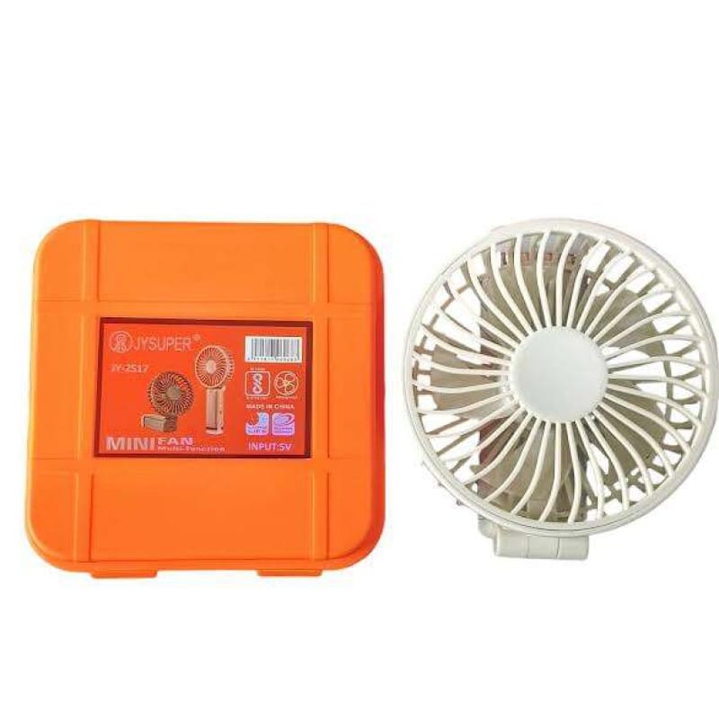 Picture of JY SUPER JY-2517A Rechargeable Mini Foldable Hand Fan With Box Multicolor