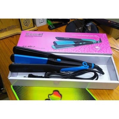 Picture of Kemei KM -2209 Professional Hair Flat Iron Curler Hair Straightener Irons 110V-220V EU Plug Tourmaline Ceramic Coating Styling Tools 