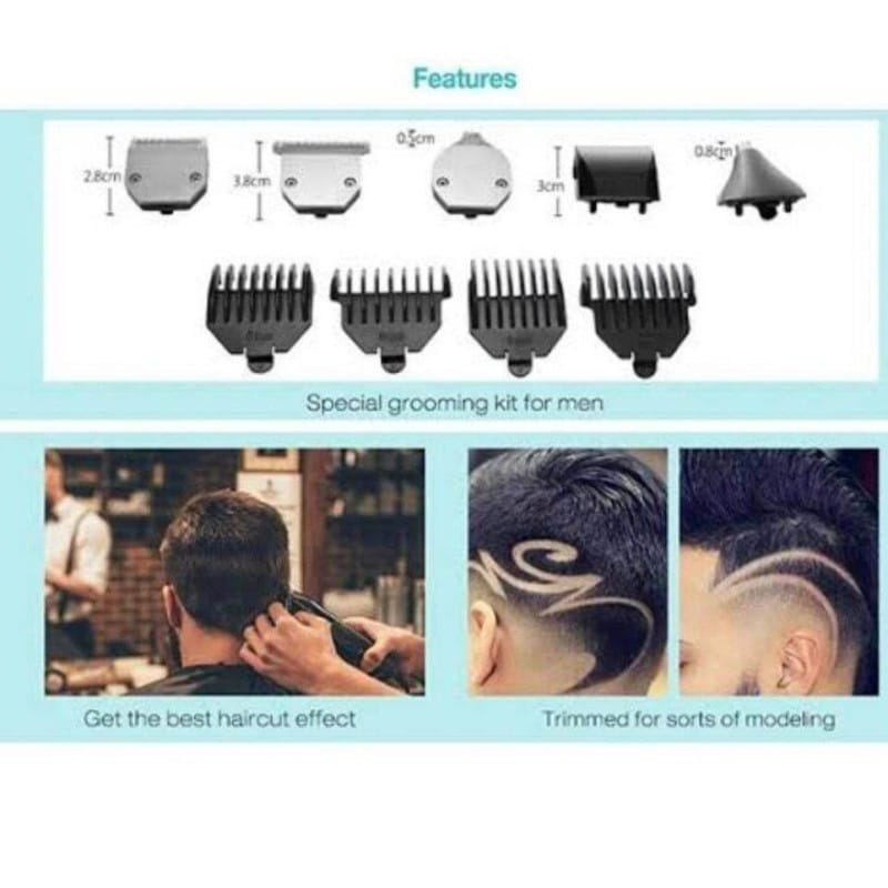 Picture of Kemei KM-3590 - 5 in 1 Rechargeable Hair Clipper -  Black