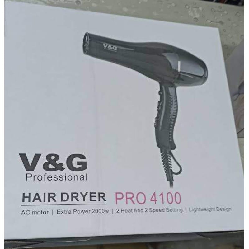 Picture of V&G Professional Hair Dryer Pro4100 Ac Motor Extra Power 2000W Black