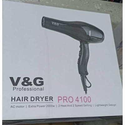 Picture of V&G Professional Hair Dryer Pro4100 Ac Motor Extra Power 2000W Black