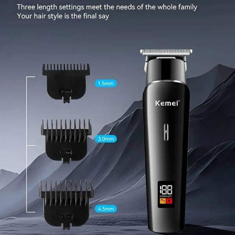 Picture of Kemei KM 1113 Professional Hair Clipper Rechargeable Beard Trimmer Hair Cutting Machine Electric Shaver For Body Safety Razor 