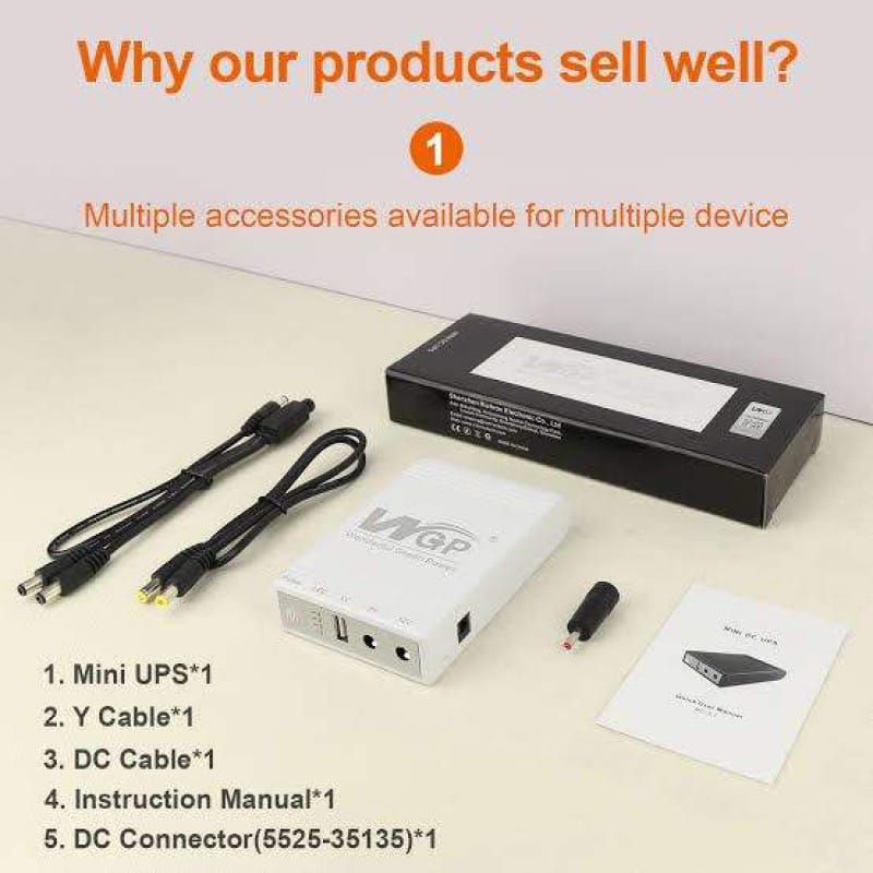 Picture of WGP Mini UPS for Wifi Router mAh Battery 5,12,12 Update version 