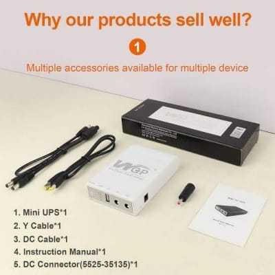 Picture of WGP Mini UPS for Wifi Router mAh Battery 5,12,12 Update version 