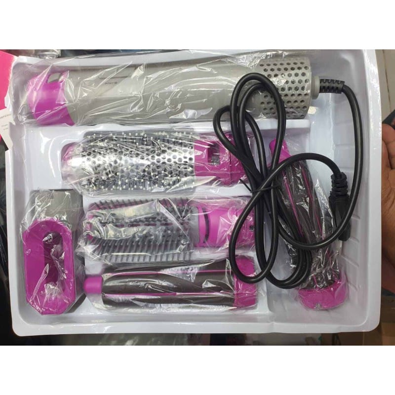 Picture of 5 in 1 Hot Air Styler Hair Dryer Comb Multifunctional Styling Tool for Curly Hair machine for Straightening Curling Drying Combing Scalp Massage Styling Multicolor