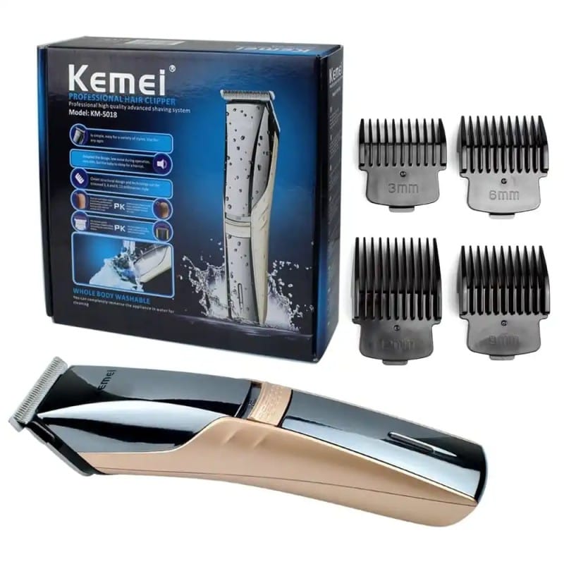 Picture of kemei Km-5018 Professional Washable  Rechargeable Hair Clipper Electric Shaver Beard Trimmer Men 