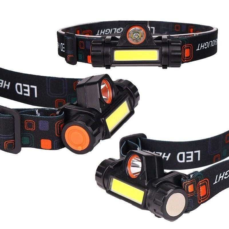Picture of Joykaly YG 5219 USB Rechargeable Headlamp LED HeadLight Flashlight Waterproof Cycling Outdoor Head Torch Lamp Light Black