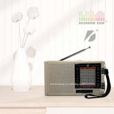 Picture of Ktf-1489 Solar Rechargeable Radio Speaker Bt Mini Portable Wireless Speaker Am Fm Sw 3 Bands Usb Tf Mp3 Player with Flashlight Multicolor