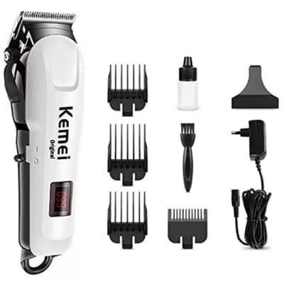 Picture of Kemei KM-809A Rechargeable Professional Electric Hair Clipper Electric Hair Trimmer , Razor Runtime: 120 min Trimmer White