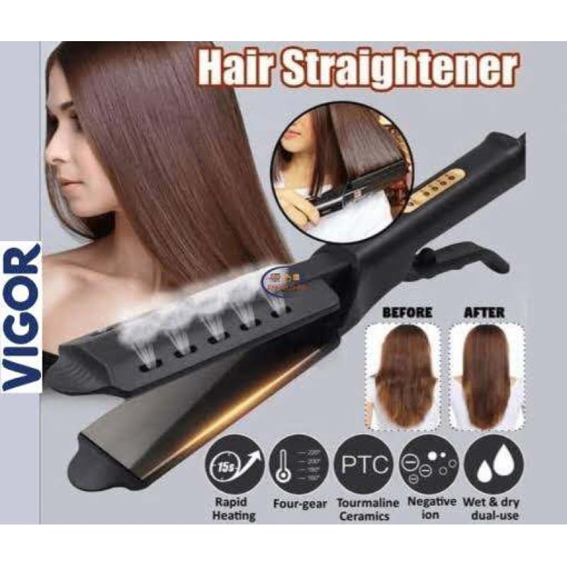 Picture of VIGOR V-908 Fast Hair Straightener Professional Hair Iron, Heavy Duty Black