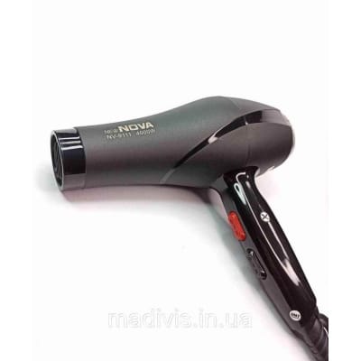 Picture of Nova NV-9111 Professional Hair Dryer 3000 Watt With 2 Temperature  Hair Dryer  (4000 W, Black)
