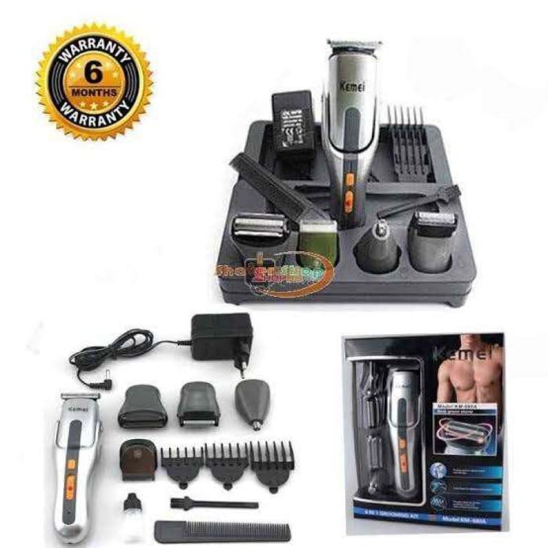 Picture of Kemei Km-680A - 8 In 1 Grooming Kit Shaver And Trimmer For Men - Silver