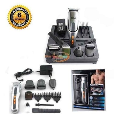 Picture of Kemei Km-680A - 8 In 1 Grooming Kit Shaver And Trimmer For Men - Silver
