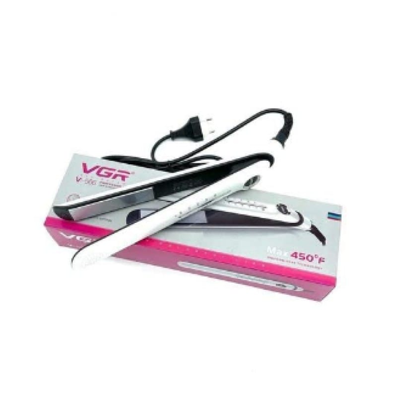Picture of VGR V-556 38 MM Wide plate Professional Hair Straightener with Ceramic coated plate & Uniform heat technology Straightens All Hair Type 100°C to 230°C Adjustable Temp with LED Display 360° swivel cord Multicolor