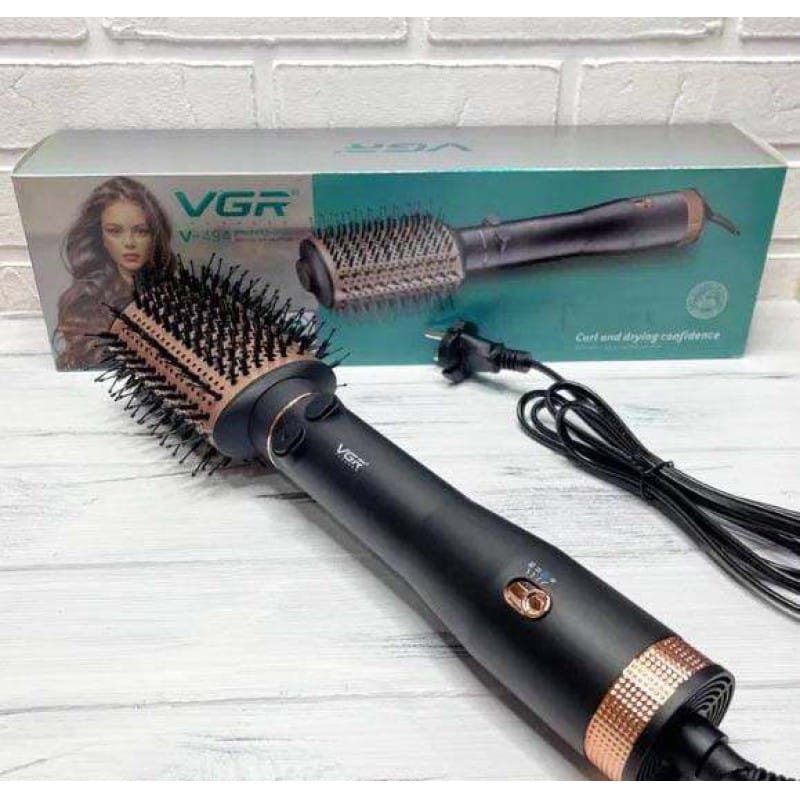 Picture of Vgr V-494 Best Quality 3 In1 Hair Dryer Power Cord Hot Air Brush Comb Styling Professional Electric Hair Straightener And Curle 