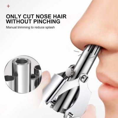 Picture of Portable Mini Stainless Steel Manual Nose Ear Hair Trimmer silver