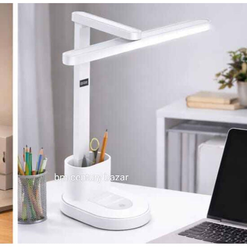Picture of YAGE YG-8071F Rechargeable Table Lamp with Digital Clock & Pen Holder Multicolor