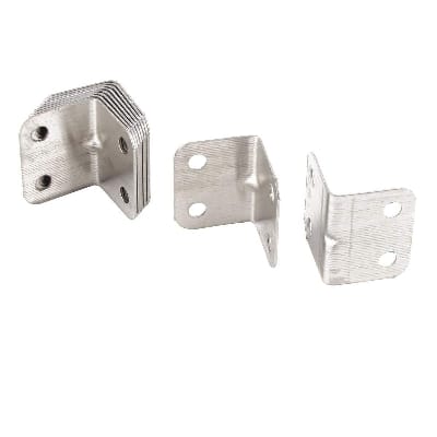 Picture of 1 by 1in steel Corner Bracket Angle Brackets Silver color -10 Pics