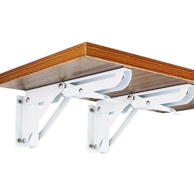Picture of 1pair 8- 20 inch Folding Bracket for Shelf Table Desk Wall Mounted Support Collapsible Long Release Arm Space Saving