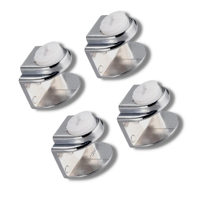 Picture of 10 Pis Adjustable 5-10mm Thickness Glass Shelf Bracket Clamp Holder Support SS-Silver
