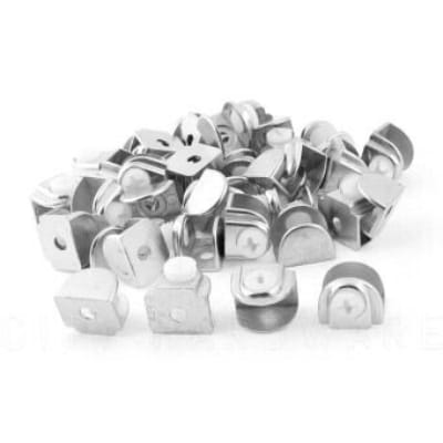 Picture of 10 Pis Adjustable 5-10mm Thickness Glass Shelf Bracket Clamp Holder Support SS-Silver