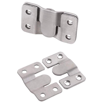 Picture of 2 Pair Wall Mount Picture Hanger Interlocking Photo Frame Hook-Silver
