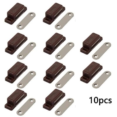 Picture of 10pcs Magnetic Catch Lock Cabinet Door Magnet Wood Magnet-Brown