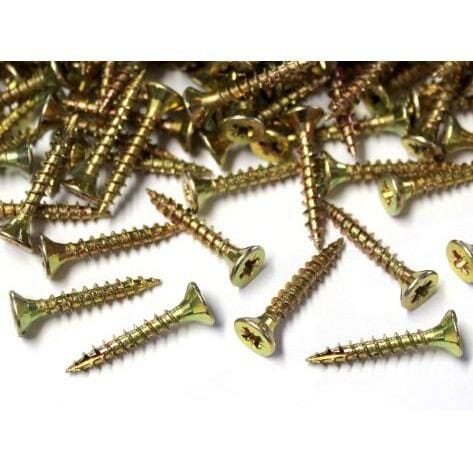 Picture of 50 Pics 2 Inch MS Screw, wood screw self taping screw golden color-Gold