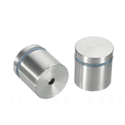 Picture of 4 Pis 1x1 Inch Stainless Steel Advertising Bolts Glass Standoffs Fixing Mount-Silver