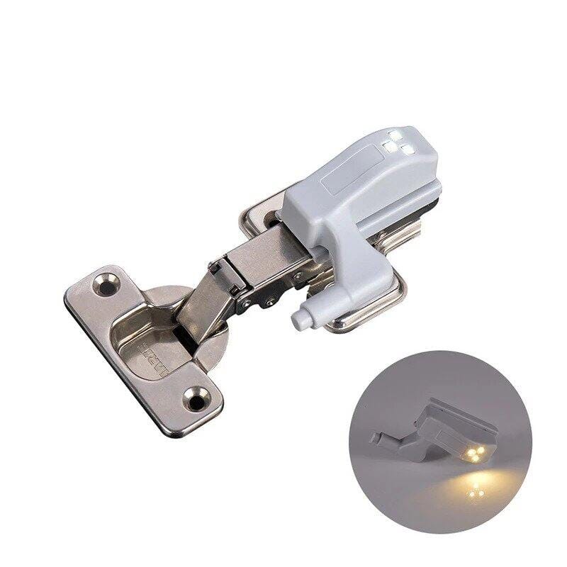 Picture of 1pcs Hinge LED Sensor Lights Under Cabinet Lights Inner Door Hinge LED Light Closet Cupboard Wardrobe Night Lights Warm White-White