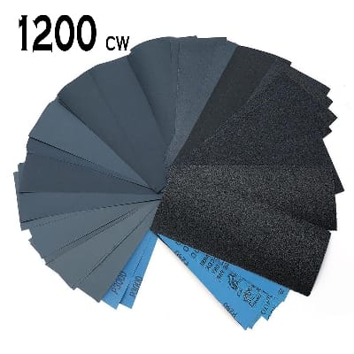 Picture of Applied Wet Dry Sandpaper 1200 Grit Abrasive Waterproof Sanding Sander Paper Sheets 2 pis-Black