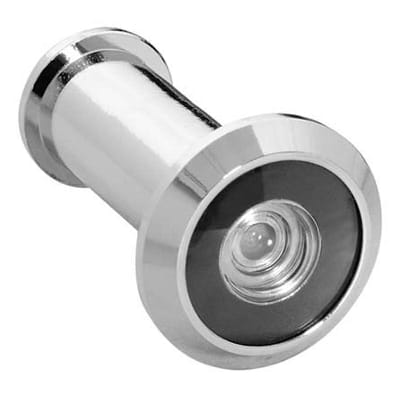 Picture of Chrome Polished Door Viewer For Main Door Wide Viewing Angle Door Viewer Privacy Cover Security Door Eye Viewer- 1pics-Silver