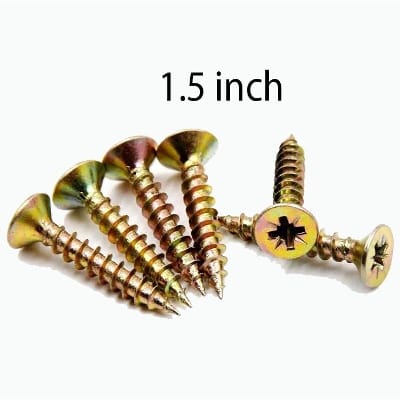 Picture of 50 Pics 1.5 Inch MS Screw, wood screw self taping screw golden color-Gold
