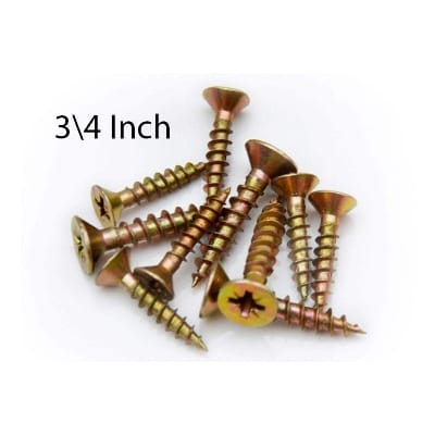 Picture of 50 Pics 3/4 Inch MS Screw, wood screw self taping screw golden color-Gold